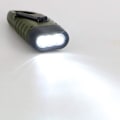 Miniatyrbillede 2 af 5: 1 grøn solcelledrevet og håndsvingbar genopladelig LED-lommelygte, udendørs