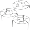 Miniatyrbillede 1 af 5: Sæt af 3, Rustfrit Stål Trivet Stativ, 3 Størrelser Hårdt Pressionskoger Dampstativ - 1,2 Tommer, 2 Tommer, 2,6 Tommer