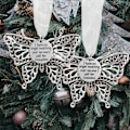 Miniatyrbillede 4 af 5: Julehimmel Mindesmærkepynt Butterfly Heaven Mindesmærkepynt til Tab af Kære Angel i Himlen Sympa