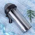 Pikkukuva 4 / 5: 1 musta vesilasi kaksinkertaisella oljella 600 ml, vesipullo