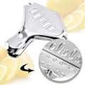Miniatyrbillede 2 af 3: 2 citronkile-pressere, manuelt rustfrit stål citronklips
