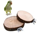 Miniatyrbild 2 av 5: Fågelburspinnar för husdjur, runda träplattformar, stativbräda