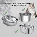 Miniatyrbillede 2 af 5: Katte Vandfontænefiltre, Kompatibel med Rustfrit Stål Pet Fountain 8 filtre med 8 svampe udskiftningsfiltre