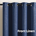 Miniatyrbilde 4 av 5: 99% Total Blackout Gardiner 40 Lengde for Vindubehandling, Faux Linen Termisk Isolerte Øyeblikksgardiner for Soverom