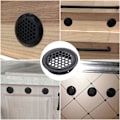 Miniatyrbillede 4 af 5: 10 stk. 53 mm/2 tommer rustfrit stål ventilationsgitter til skabssko