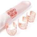 Miniatyrbilde 5 av 5: 8 stk Bryllups Serviettholder Rosa Åpning Serviettring Hotell Serviett