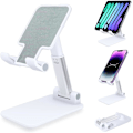 Miniatyrbild 2 av 5: (Vit) Vikbart Tablet Stativ Mobiltelefonhållare för Skrivbord