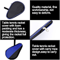 Miniatyrbilde 3 av 5: Bordtennis Racket Cover, Ping Pong Racket Cover, Bordtennis Racket Bag, Bærbar Ping Pong Racket Oppbevaringspose for Innendørs og Utendørs