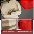 Miniatyrbilde 3 av 4: 1 stk 3D Origami Hjerte 3D Origamipapir 3D Papirmodell