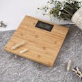 Miniatyrbilde 4 av 4: 180 kg/10 g husholdning smart digital skala bambus firkantet kroppsvekt