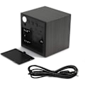 Pikkukuva 5 / 5: Puinen herätyskello - Mini Cube LED digitaalinen kello musta_valkoinen