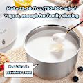 Miniatyrbillede 4 af 5: Yoghurtmaskine, Kompakt Græsk Yoghurtmaskine, Termostatstyring, Rustfrit Stålbeholder, 1 Liter Økologisk Yoghurt