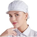 Pikkukuva 4 / 4: 3 kpl valkoisia kokkihattuja verkko-osuudella, unisex keittiöhattuja