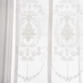 Pikkukuva 4 / 5: Valkoinen voileuverho 80x140cm, Puoliläpinäkyvä polyesteri kukkaembroideri