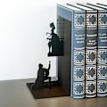 Miniatyrbillede 3 af 5: 1 stk. Metal bogstøtte figur bogreol balancel (Sort)