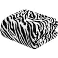 Miniatyrbillede 5 af 5: (130 x 160 cm, Zebra) Oversized Farvet Blød Fleece Kasttæppe