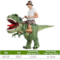 Miniatyrbilde 3 av 5: Oppblåsbar Kostyme Dinosaur Riding T Rex Air Blow up Morsom Fest