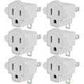 Miniatyrbilde 1 av 5: 3-polet til 2-polet polarisert jordingsadapter vegguttak omformer, 3-polet adapter omformer brannsikkert materiale