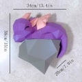 Miniatyrbilde 2 av 4: 1 stk dragepapirhåndverk, 3D origami drage, DIY papirmodeller