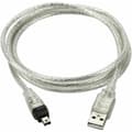 USB-urosliitin FireWire IEEE 1394 -sovitinkaapeli. 4-nastainen uros iLi