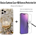 Pikkukuva 2 / 5: 6,7 tuuman iPhone 15 Pro Max -piirretty puhelincase suojakalvolla