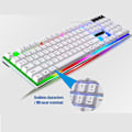 Miniatyrbild 3 av 5: Trådbundet speltangentbord och mus set färgglad LED-bakgrundsbelyst USB spel tangentbord mus för bärbar dator PC svart
