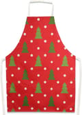 1 st Jul Köksförkläde (Röd-Gran) Rött God Jul Förkläde Nyhet Klassiska Linneförkläden Justerbar Nacke Gåva D