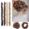 Pikkukuva 5 / 5: XXL-hiuslisäke, Scrunchie, Volyymiset Kiharat, Pitkä Poninhäntä, Vaalea Blond HW30