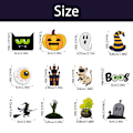 Miniatyrbillede 2 af 5: Halloween kagedekorationsplugin 12 stk cupcake flag indsættelse