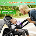 Miniatyrbillede 3 af 5: Kopholder til klapvogn, Universal klapvognstilbehør, Baby klapvognsarrangør til Cybex/Yoyo, cykel, kørestol, rollator, elektrisk scooter, gaver til kvinder