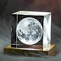 Miniatyrbild 2 av 5: 1 stycke 3D Solmåne Galaxy System Modell Pappersvikt Laser