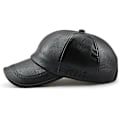 Miniatyrbillede 2 af 5: Mænds Læder Baseball Cap Justerbar Cap Sports Hat Beanie Flat