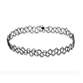 Miniatyrbillede 5 af 5: Choker-sæt, 6 stk. choker-halskæder sort fløjl choker-sæt klassiske gotiske tatoveringsblonde-choker