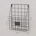 Miniatyrbillede 4 af 4: 1 stk. væghylde magasinholder/magasinhylde aviskurv væg magasinholder (sort)