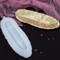 Miniatyrbillede 2 af 4: 1 fjer epoxyharpiks støbe silikoneform, smykkeskrin