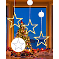 Miniatyrbild 4 av 5: LED-stjärnor Julbelysning, 3-pack LED Jul Fönsterlampor, 10 LED Juldekorationer med Timer för Fönster D