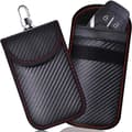 2-pack Anti-RFID Faraday-väska, Kolfiber Bilnyckel Signalblockerande Väska