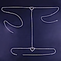 Pikkukuva 2 / 5: 1 kpl (Hopea) Spark Crystal Heart Leg Chain Hopea Body Chains