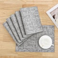 Miniatyrbild 8 av 8: Konstläder Värmebeständiga Underlägg för Matbord Set om 6,