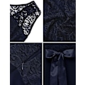 Miniatyrbilde 4 av 5: BeryLove Femme Robe de Cocktail Soire Bal Pin Up en Dentelle Mousseline Jupe High Low sans Manche avec Ceinture