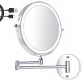 Miniatyrbillede 1 af 5: 1 stk. 8 tommer vægmonteret makeup spejl USB genopladelig LED 3