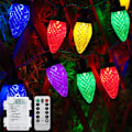 Miniatyrbillede 1 af 5: 25,7FT 50LED Batteridrevne Julelys, 8 Tilstande Julepynt Indendørs Lys, Vandafvisende C9 Julelys
