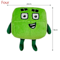 Miniatyrbilde 2 av 5: 10 stk/sett Numberblocks plysjleker pedagogiske utstoppede tallblokker leker tegneseriefigur utstoppede plysj barn gave fire 18cm