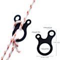 Miniatyrbilde 3 av 5: 16 stk Svart Aluminium Legering 3 Hull Hurtig Tau Multi-Purposetelt