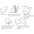 Pikkukuva 5 / 5: 1 kpl Paper Sculpture Origami-koriste, Punainen Panda DIY-paperi