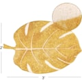 Miniatyrbilde 2 av 5: Gult blad område teppe, 2'x3', badematte for bad, sklisikker myk polyester teppe, maskinvaskbar, absorberer vann, moderne bladformet teppe for dørmatte badekar, innendørs teppe