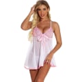Pikkukuva 1 / 5: 1 kpl (Vaaleanpunainen, L) Naisten Babydoll-Yöasusetti Chemise
