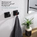 Miniatyrbillede 2 af 5: 2-pak firkantede vægkroge i rustfrit stål, mat sort