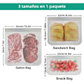 Miniatyrbillede 5 af 5: 12 stk. Lufttætte Madposer, Genanvendelige Fryserposer uden BPA, til Sandwich