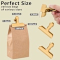 Miniatyrbilde 2 av 5: 8-pakke 3 tommer brede rustfrie stål-chipsklemmer Matposeklemmer Heavy Duty Matposeklemme, Chipsklemmer Metallhengselklemme